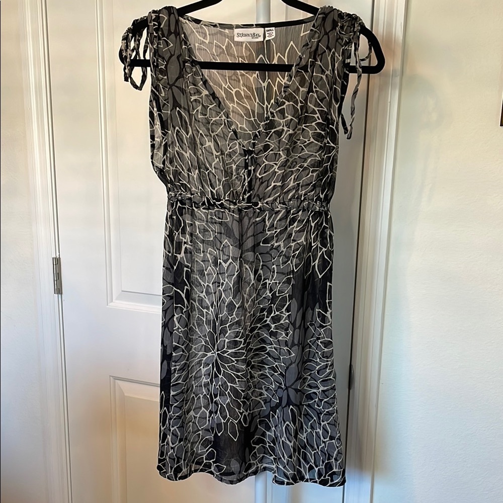 St. John's Bay Black and White Swim Coverup with Lightweight Elegance